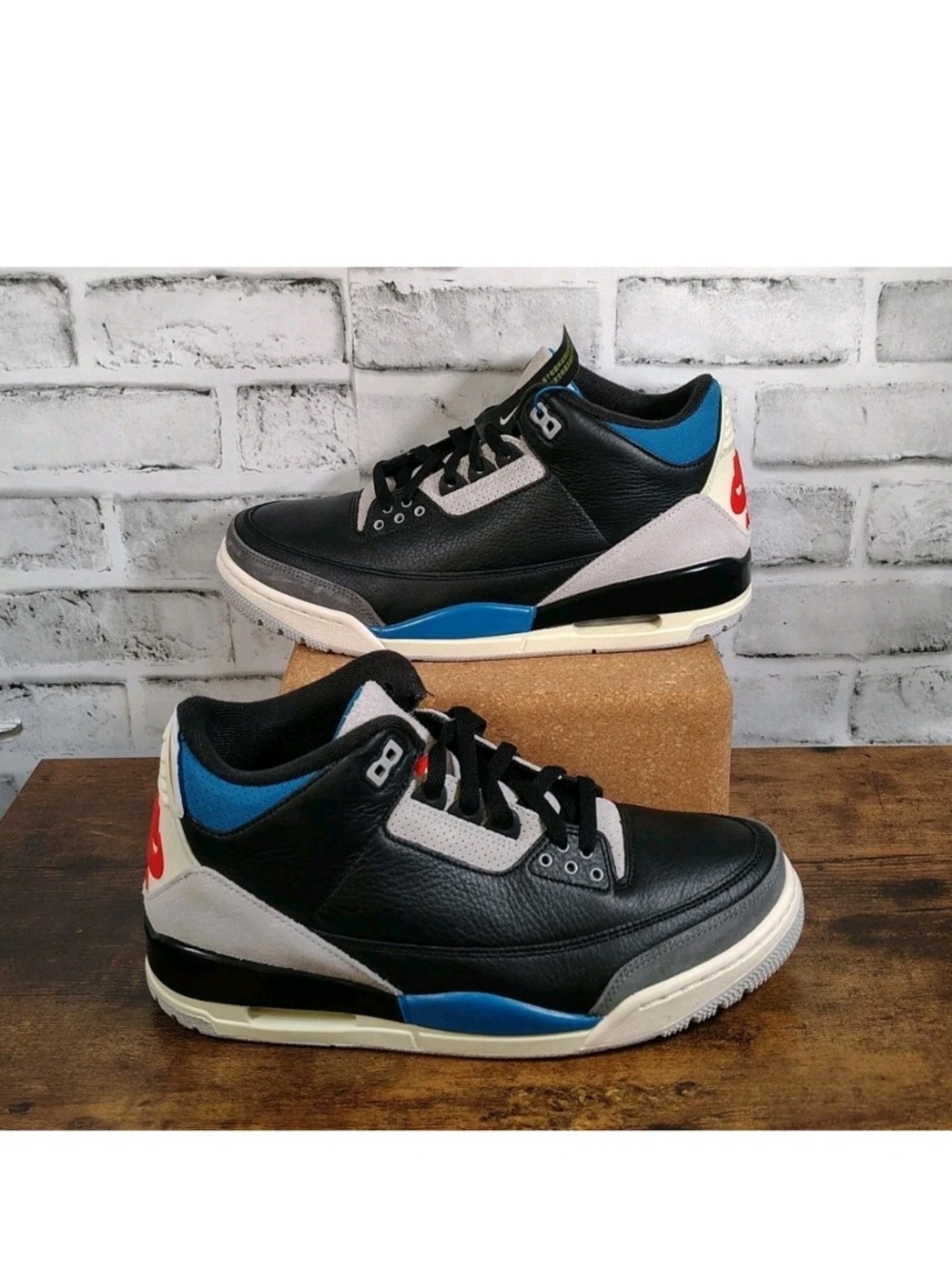 Nike Air Jordan 3 Retro OG ‘Rare Air’ Men’s 9.5 Leather Black Shoes IB8967-004